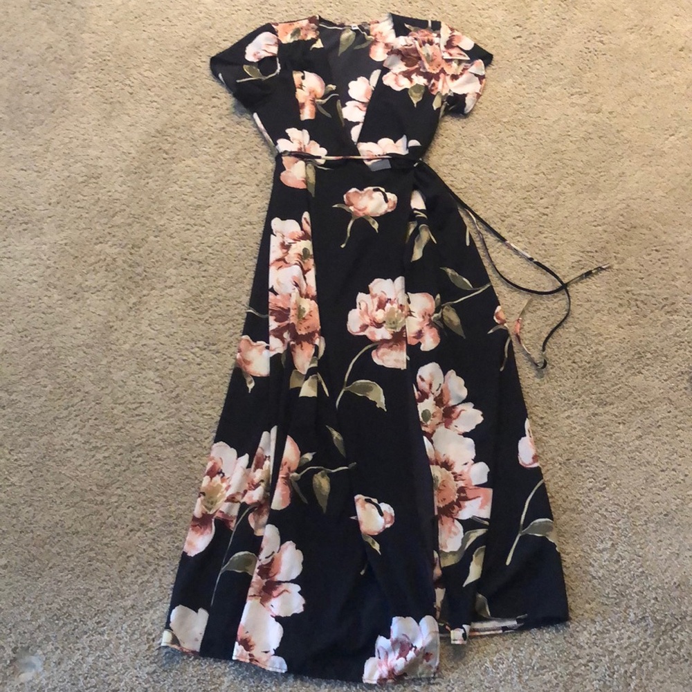Floral wrap dress